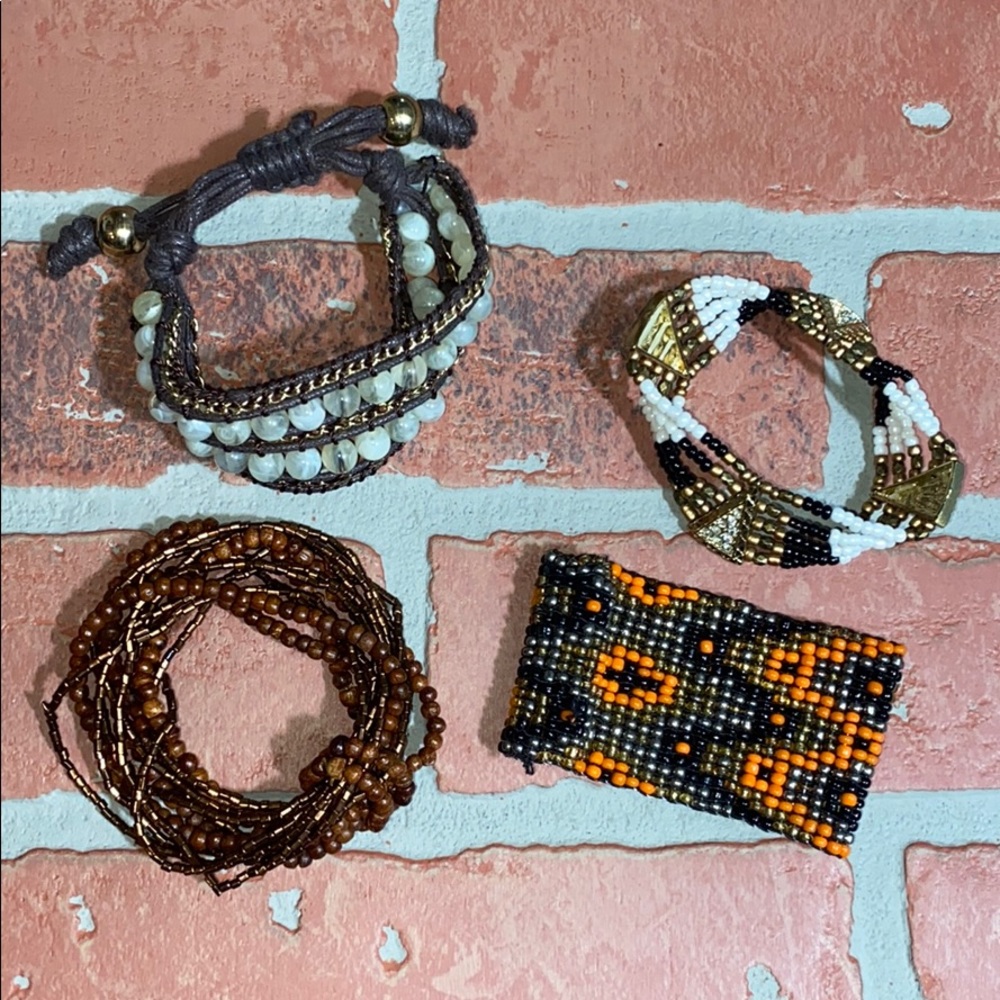 Beaded boho bracelet bundle